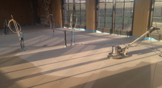 schuren van een anhydrietchappe