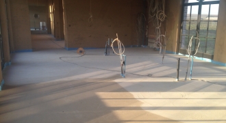 schuren van een anhydrietchappe